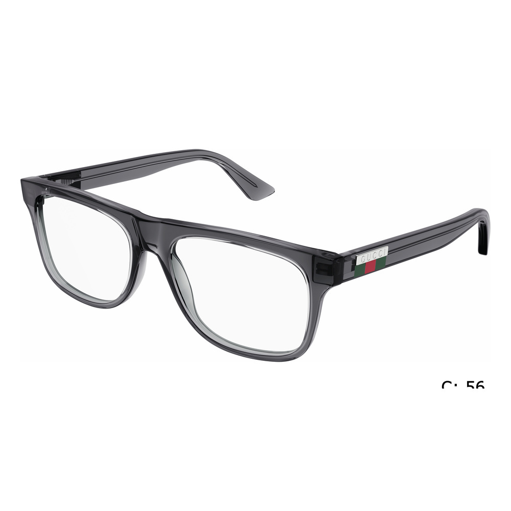 NWT Gucci GG1117o-003 Gray Square 56mm Glasses